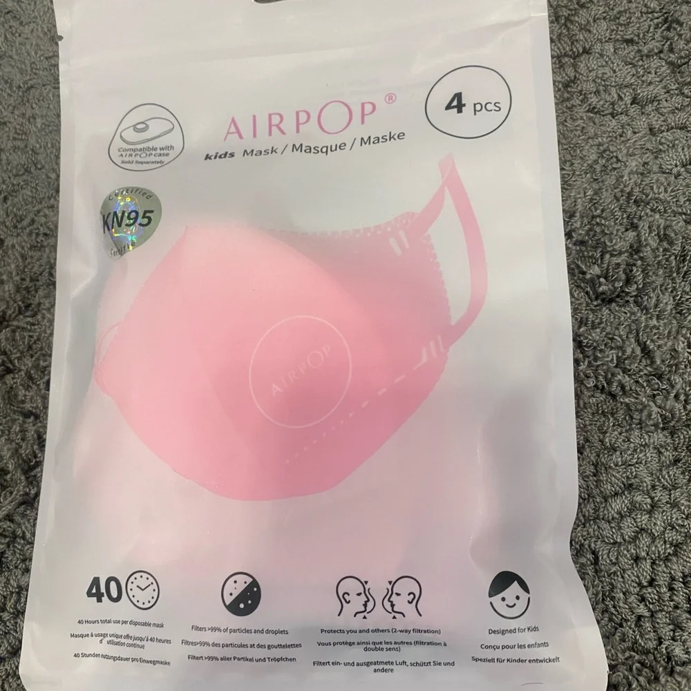Set of 4 Kids KN95 Pink Face Mask - 4 Pack